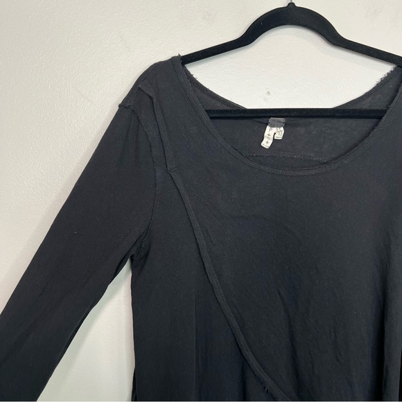 WE THE FREE Free People Tulip Cross Front Black Top size Small - Picture 5 of 12